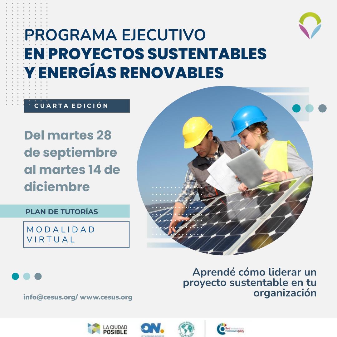 Programa ejecutivo en proyectos sustentables y energías renovables   4° edición