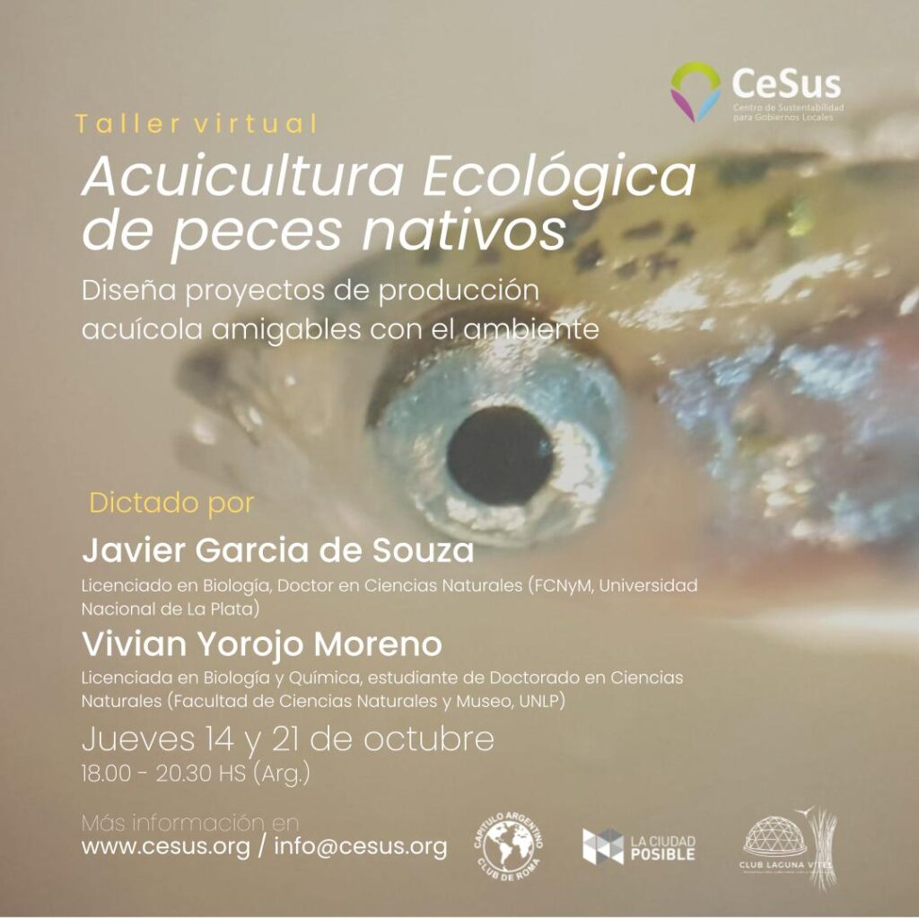Taller virtual Acuicultura Ecológica de peces nativos